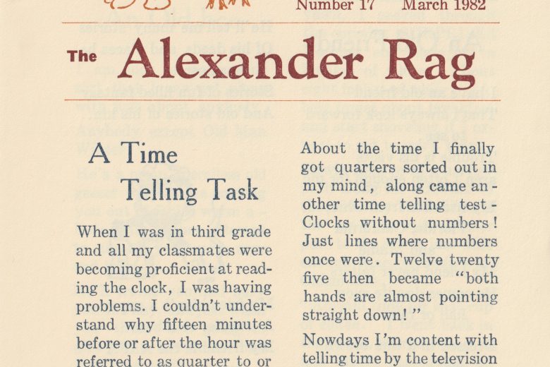 The Alexander Rag - Number 17, March 1982 - Page 1