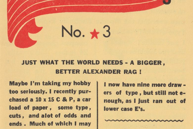 The Alexander Rag - Number 3, April 1979 - Page 1